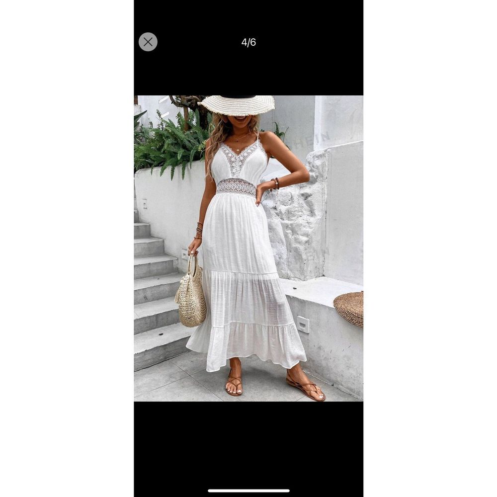 White boho dress